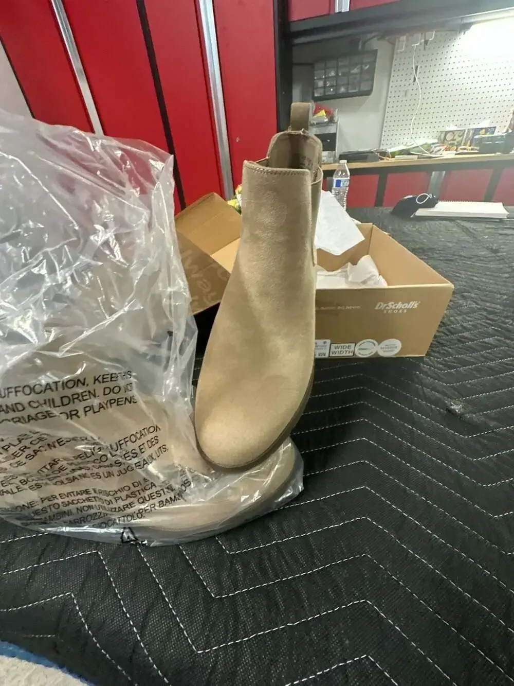 Dr. Scholl's Northbound Ankle Bootie Taupe Suede Wide Width